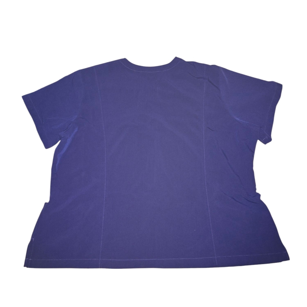 JOCKEY Style# 2306 Purple Poly Blend Stretch Mock Wrap Scrub Top Plus Size 4X - Picture 2 of 5